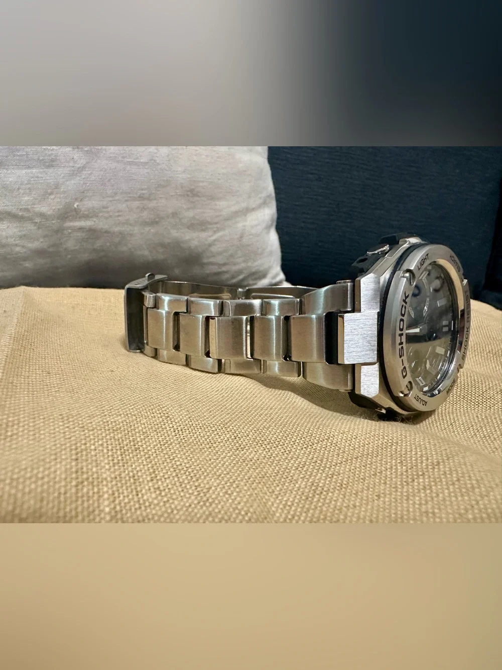 Vtg Casio G-Shock G-Steel GST-W110D Stainless Steel Band Analog-Digital Watch
